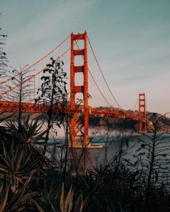 san francisco, golden gate bridge, sunset, california, nature, usa